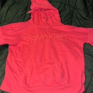 Hot pink calvin klein hoodie